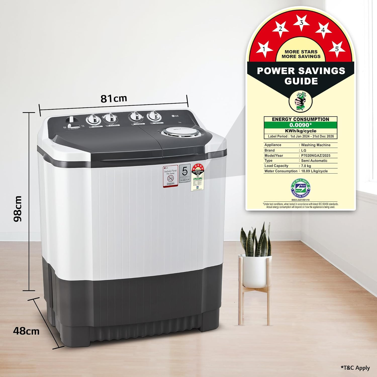 BSION PRO WASHING MACHINE 7 KG